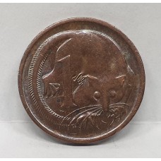 AUSTRALIA 1974 . ONE 1 CENT COIN . FEATHER-TAILED GLIDER